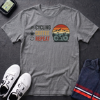 Cycling Coffee Repeat Bike T-Shirt