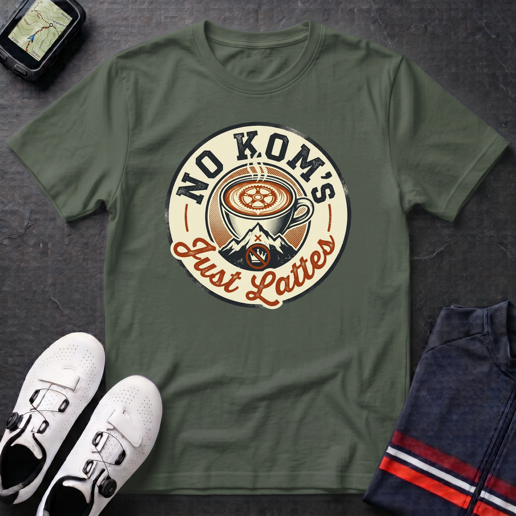 No KOM's Just Lattes T-Shirt