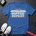 Cycling Coffee Repeat T-Shirt