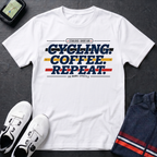 Cycling Coffee Repeat T-Shirt