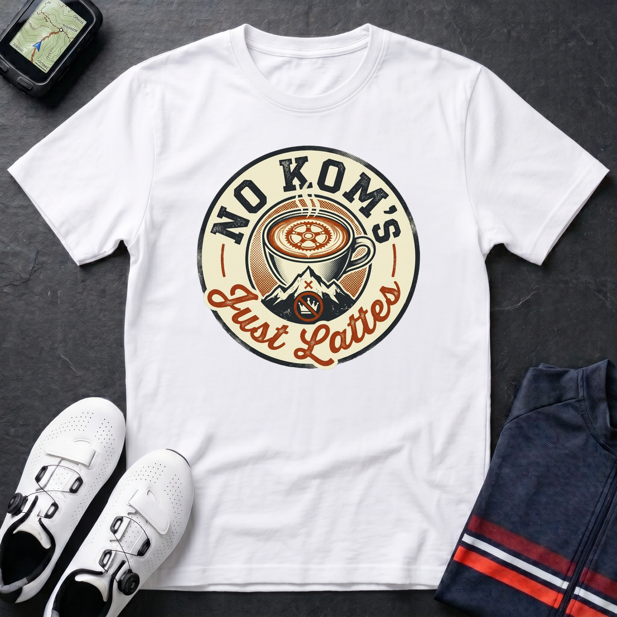 No KOM's Just Lattes T-Shirt